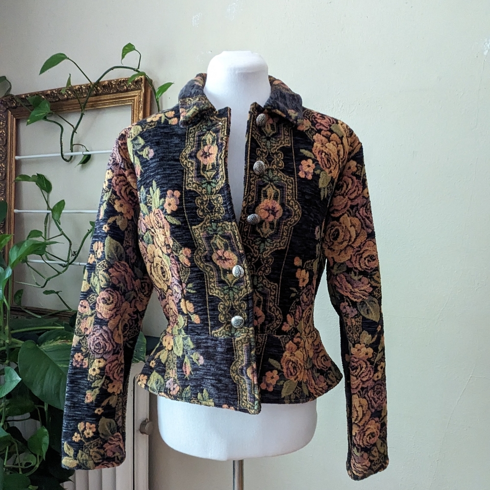 MZD Floral Upholstery Fabric Jacket